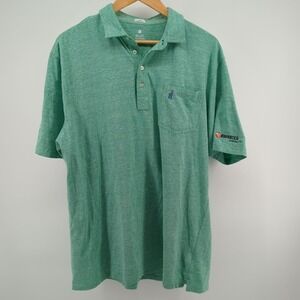 Jonnie O Polo Shirt Mens XL Green Short Sleeve Stretch Preppy‎ Golf Wear *READ*